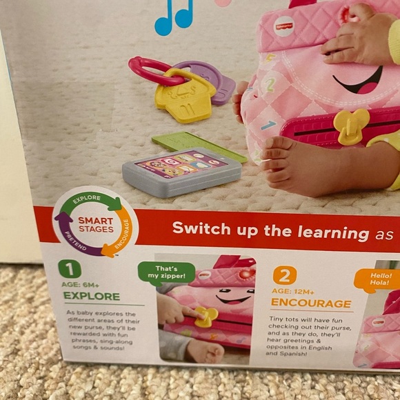 Fisher Price My Smart Purse Infant and Toddler Toy with 5 Accessories NEW in box - Picture 5 of 6